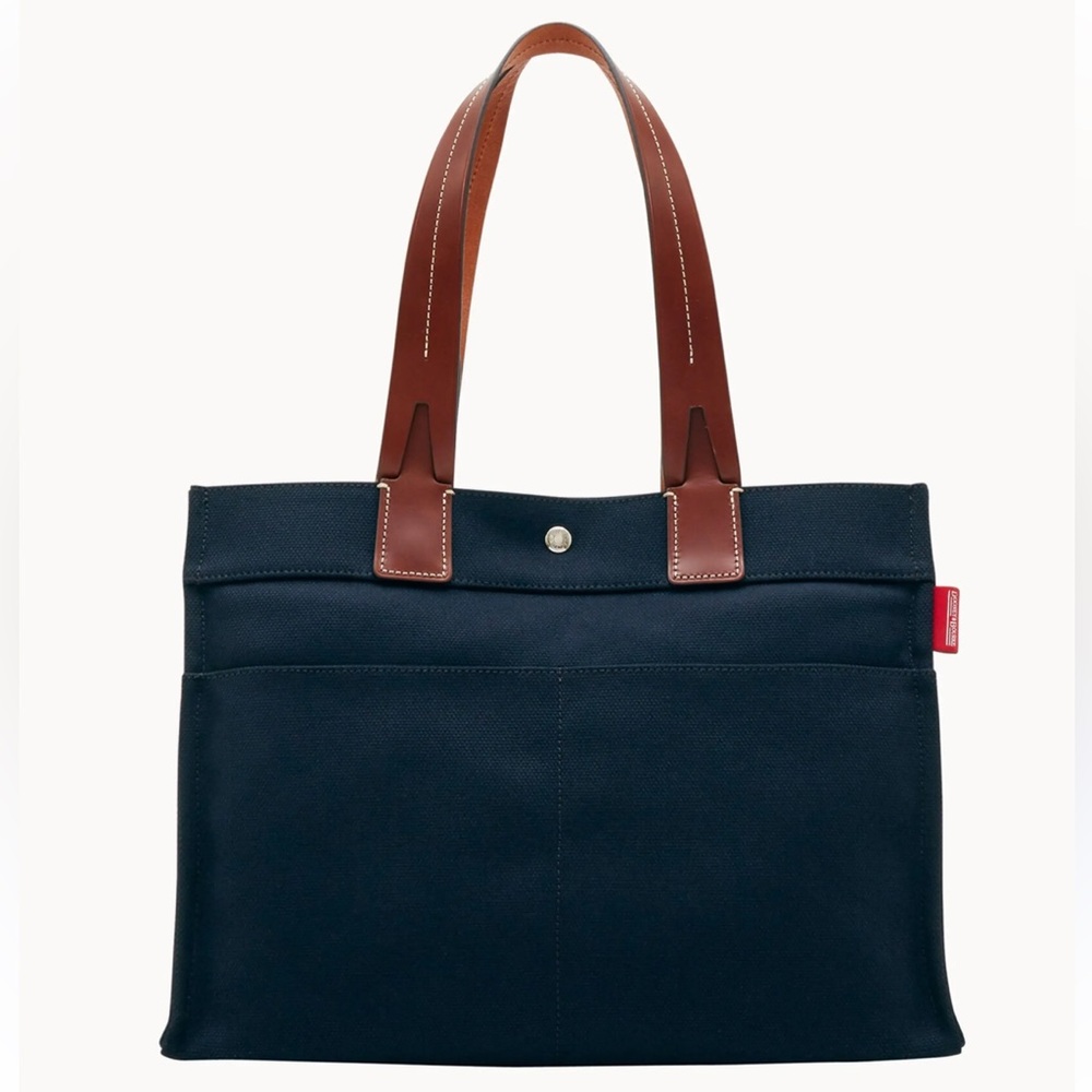 Dooney & Bourke Rachel Navy Blue Fabric Tote